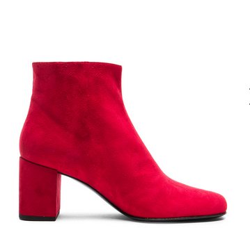 ysl red suede boots