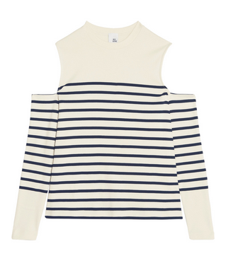 stripe cut out tee outnet