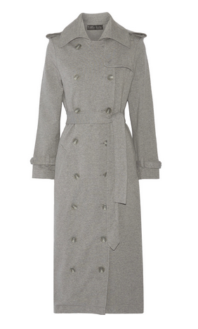 outnet grey trench coat