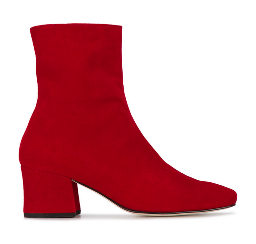 red suede boots farfetch