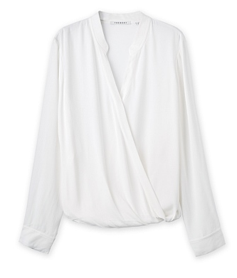 trenery white drape shirt