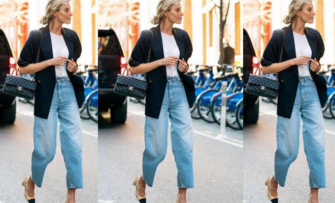Steal Her Style : Jeans + T shirt + Blazer = Effortless. – The FiFi Report