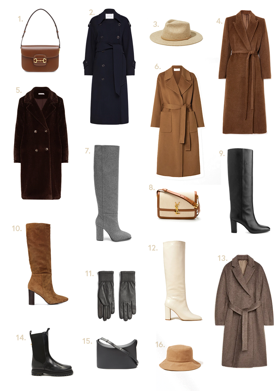 Fabulous Long coats. Chic long boots. (A few bags, hats & gloves thrown ...