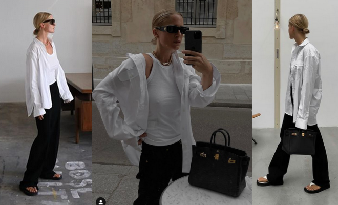 josefinehj / minimal / neutral / outfit / black / Hermes Birkin / bag